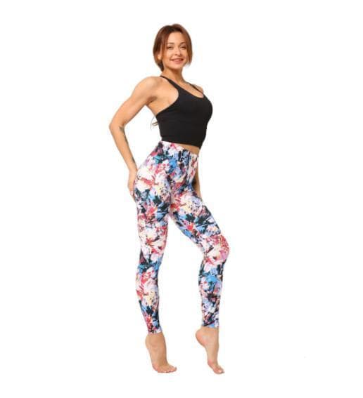 Färgglada mönstrade Leggings multifärg 2