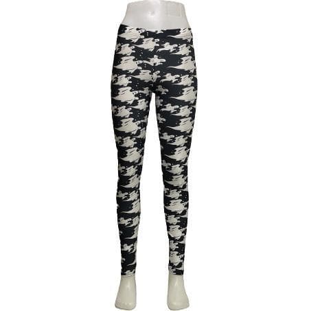Svarta Leggings med Vita Spöken