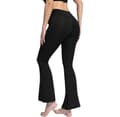 Miniatyrbild 2 av 4: Svarta Bootcut Leggings med Fickor och Split