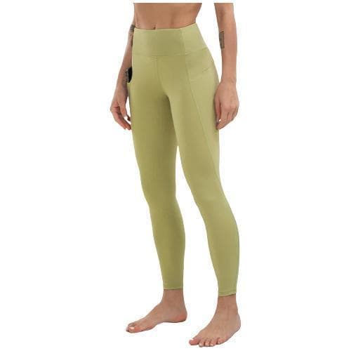 Leggings med Hög Midja och Fickor Grön Blågrå Svart