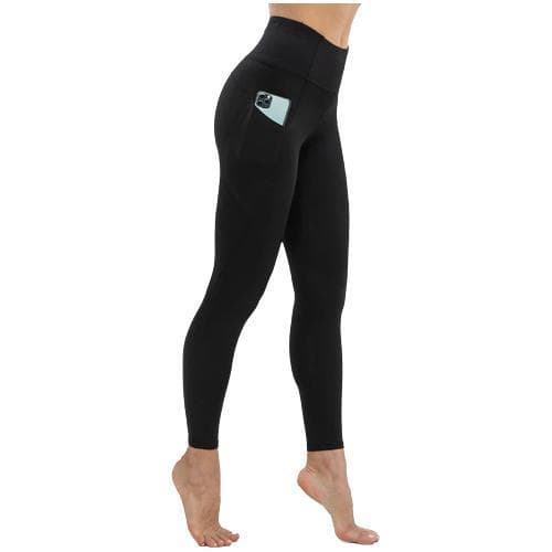 Leggings med Hög Midja och Fickor Grön Blågrå Svart