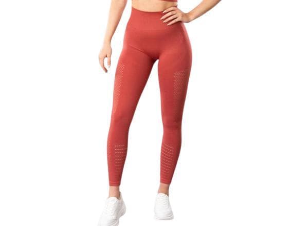 Röda Seamless Tights Leggings Mesh