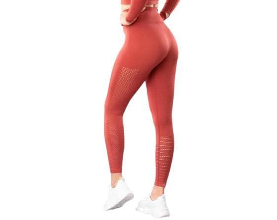 Röda Seamless Tights Leggings Mesh