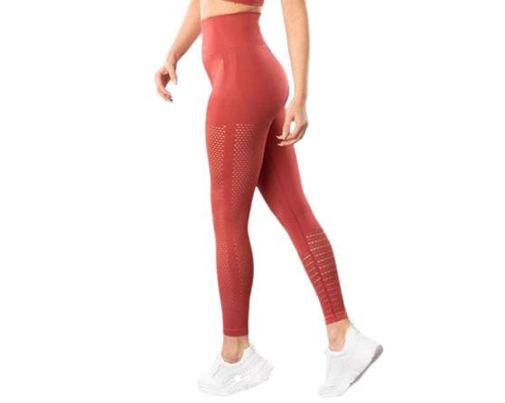 Röda Seamless Tights Leggings Mesh