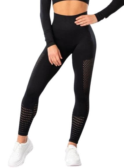Röda Seamless Tights Leggings Mesh