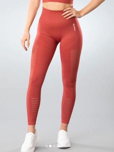 Gymshout Röda Seamless Tights Leggings Mesh Medium