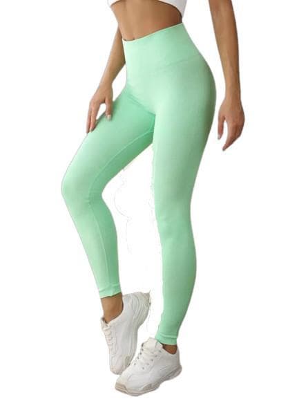 Grön Leggings med hög midja