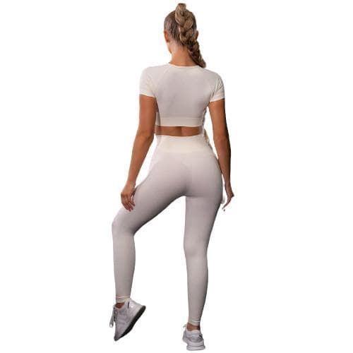 Grön Leggings med hög midja