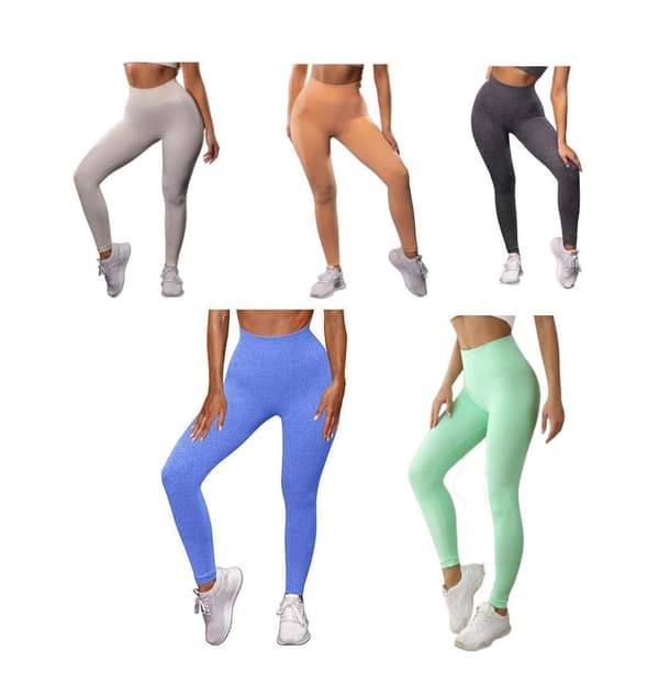 Grön Leggings med hög midja