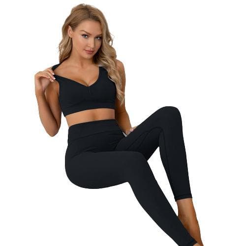 Sport-BH och Leggings 2-dels Set Espresso