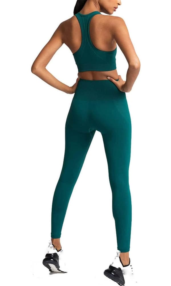Mörkgröna Seamless Hög midja Tights  Leggings