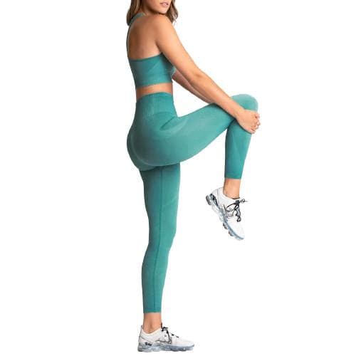 Mörkgröna Seamless Hög midja Tights  Leggings