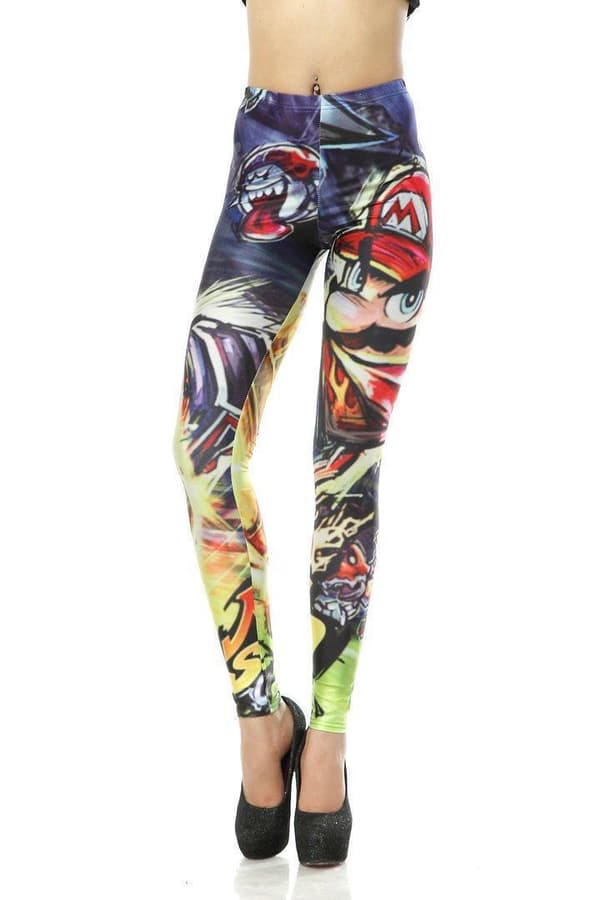 Leggings med tecknat tryck