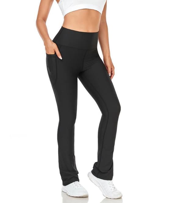 Svarta Leggings Med 2 Fickor