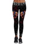 Miniatyrbild 3 av 3: Svarta Leggings Med Färgglada Dödskallar
