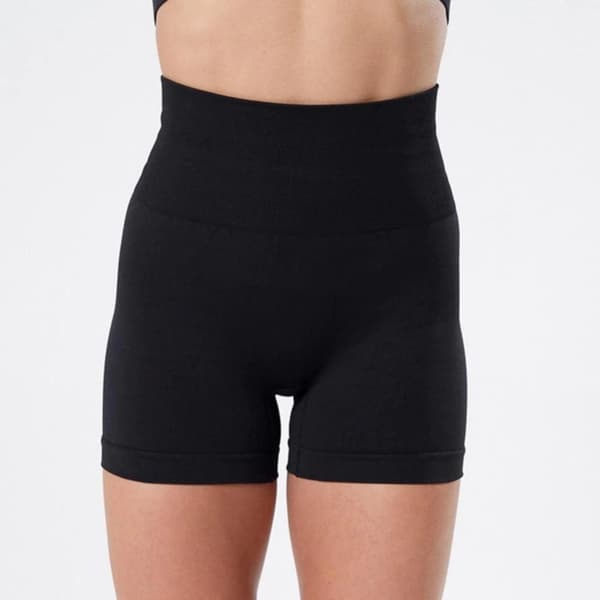Svarta Fitness shorts med hög midja