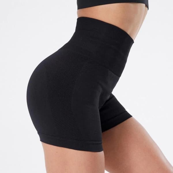 Svarta Fitness shorts med hög midja
