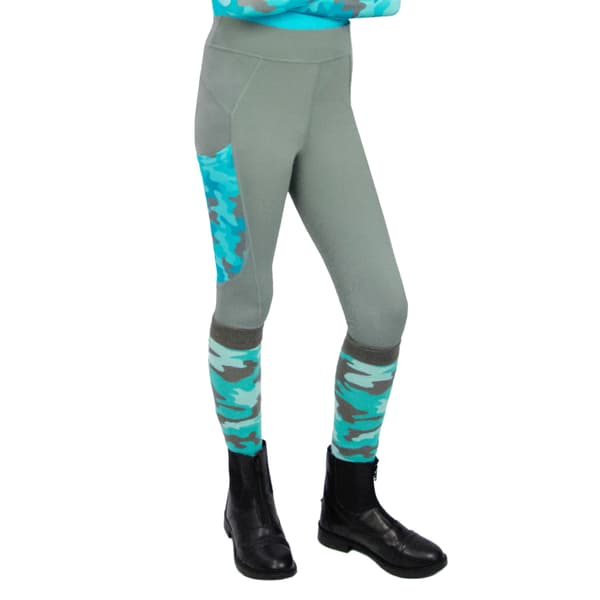 Hy DynaForce ridtights för barn/unga Pacific Blue/Grey 9-10 Years