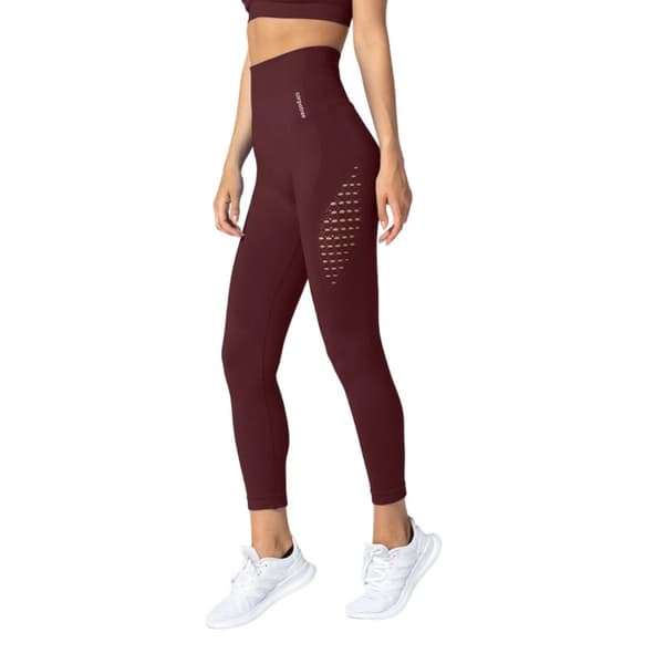 Carpatree Womens/Ladies Phase Seamless Leggings Burgundy XS