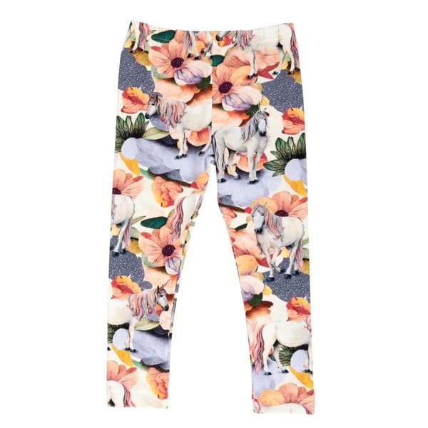 MA-IA FAMILIE Poppy leggings naturlig hvid flerfarvet 110