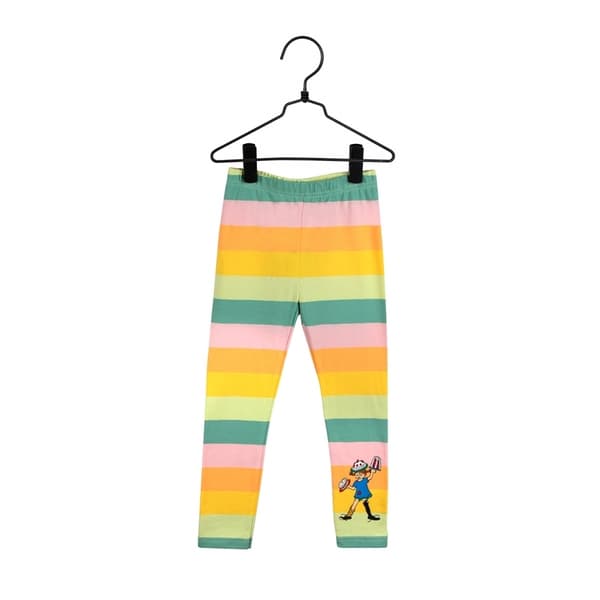 Pippi Långstrump - Regnbåge-leggings grön multifärg 128