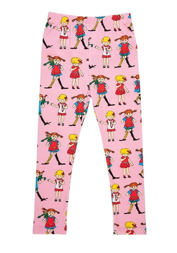 Peppi Pitkätossu- Peppi, jossa ystävät-legginsit pinkki