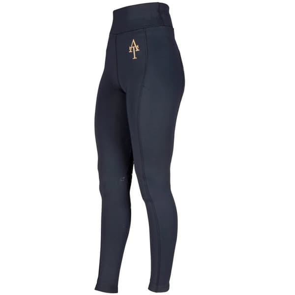 Aubrion Girls Team Winter Horse Riding Tights Black 9-10 Years