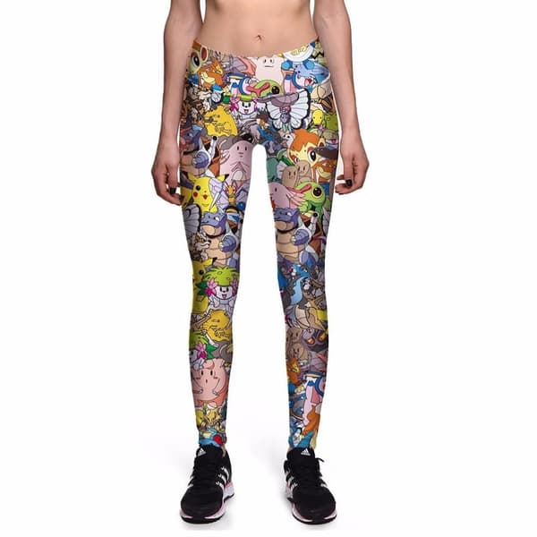 Mönstrade Färgglada Yoga Leggings 3XL