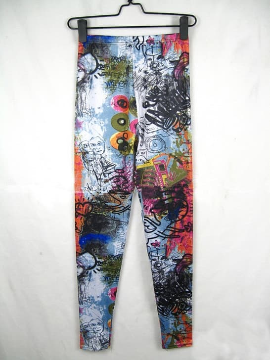 Tattoo Mönstrade Leggings Mjuka Stretch