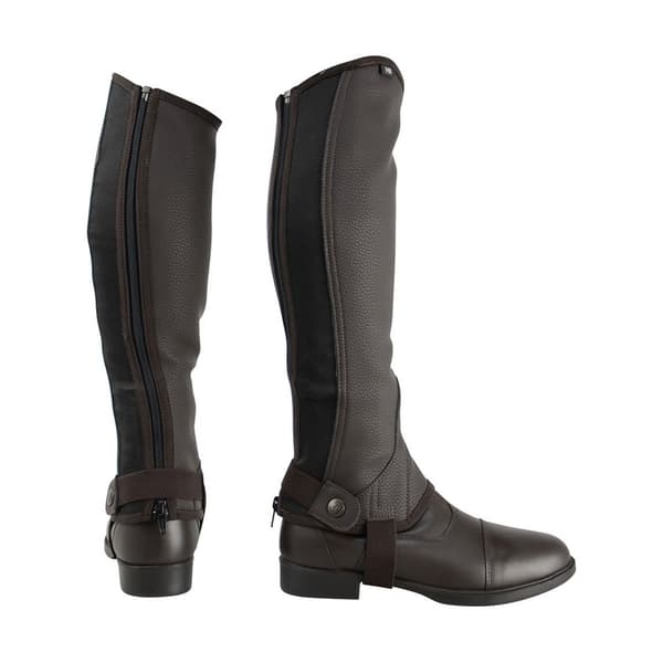 HyLAND Childrens/Kids Synthetic Combi Leather Half Chaps Brown L