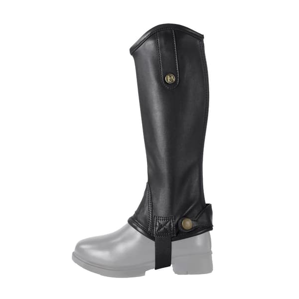 Brogini Unisex Childrens Leather Treviso Piccino Gaiters Black Age 10