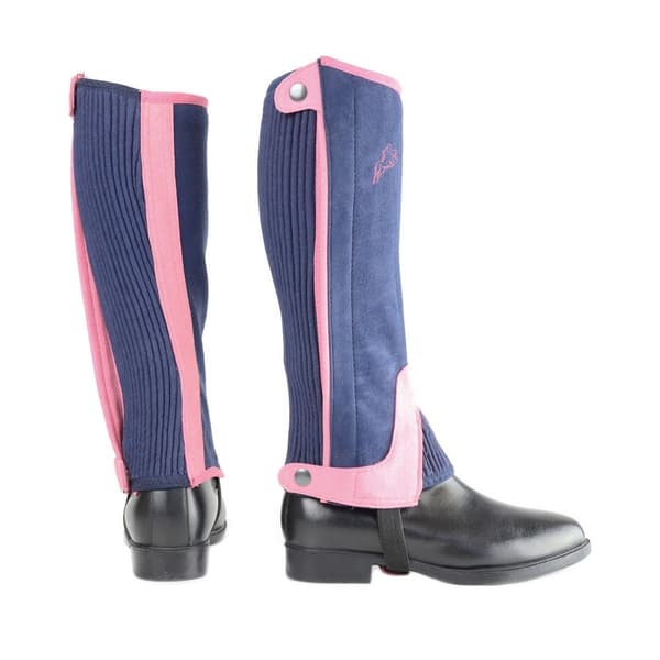 HyLAND Childrens/Kids Two Tone Amara Half Chaps Navy/Raspberry XL