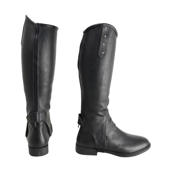 HyLAND Adults Faux Leather Diamante Gaiters Black XS
