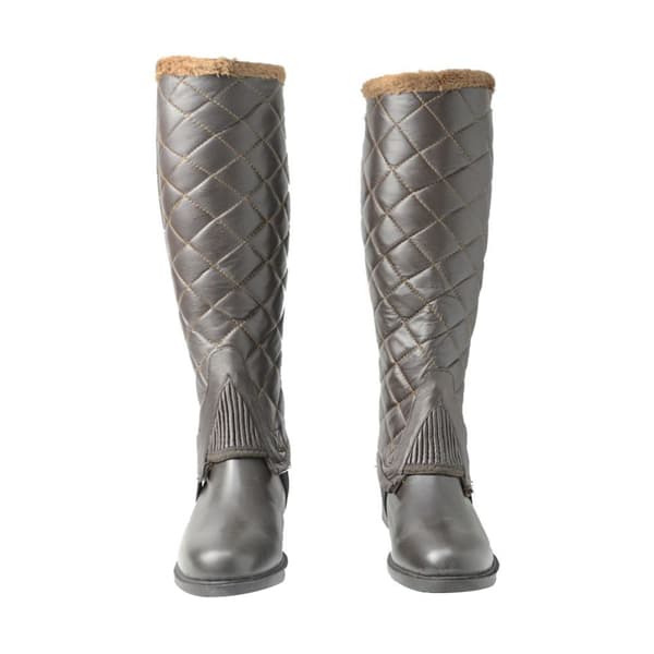 HyLAND Adults Winter Quilted Half Chaps Brown L