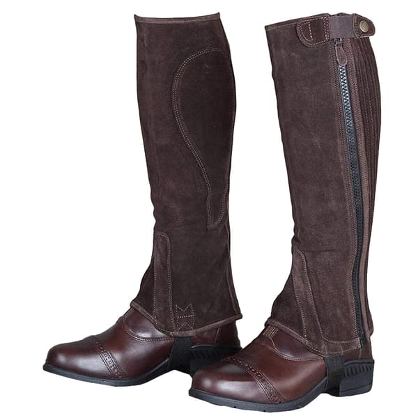 Moretta Childrens/Kids Suede Half Chaps Brown S