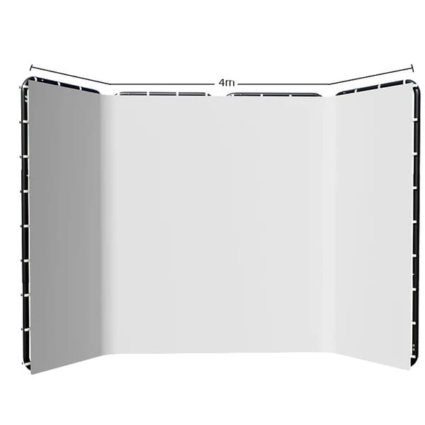 Bakgrundsställning, justerbar höjd, gröna skärmar för bakgrunder, Stor Grön 240x400cm White 2