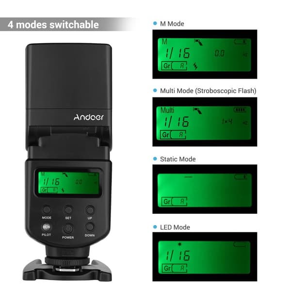 Yleinen Flash Speedlite, GN40 Säädettävä LED Täyttövalo, Kameran salama