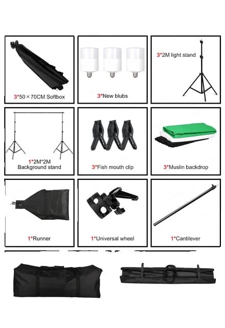Fotostudio-utrustning, bakgrundsstöd för ram, softbox-belysning, SH-TZ-35