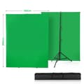 Miniatyrbillede 2 af 2: Fotograferingsbaggrund, sammenklappeligt design, chromakey grønt lærred, 150cm bredde grøn