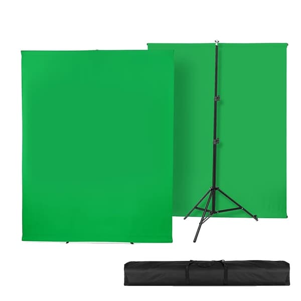 Fotograferingsbaggrund, sammenklappeligt design, chromakey grønt lærred, 150cm bredde grøn