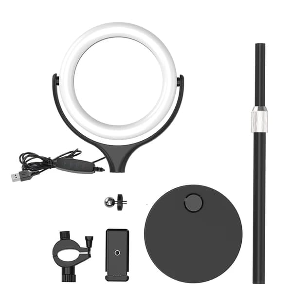 Ringlys, Dæmpbar LED, USB-drevet, sort