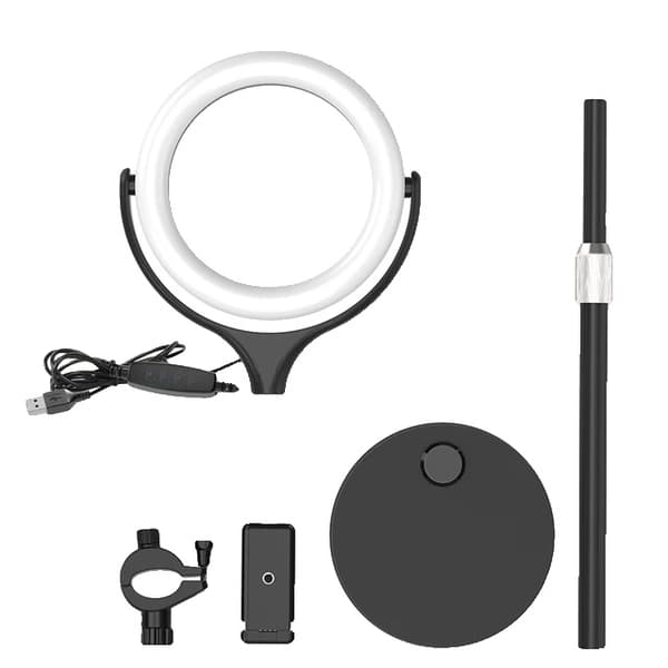 Ringlys, Dæmpbar LED, USB-drevet, sort