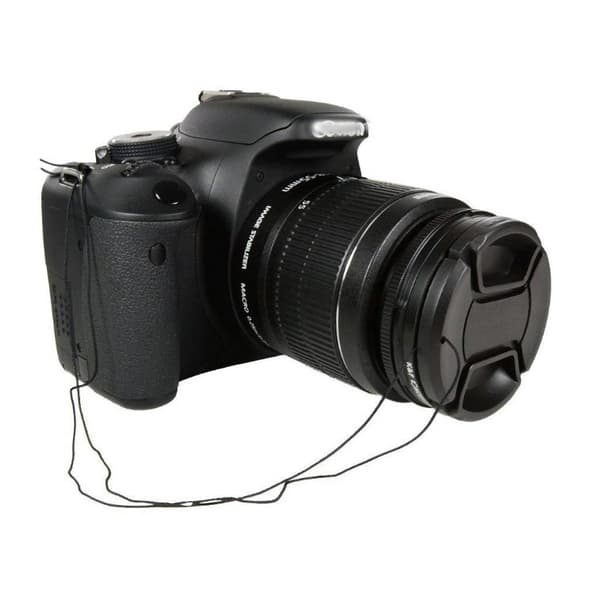 INF Universelt objektivdeksel med stropp for Canon Nikon Sony Pentax speilreflekskameraer