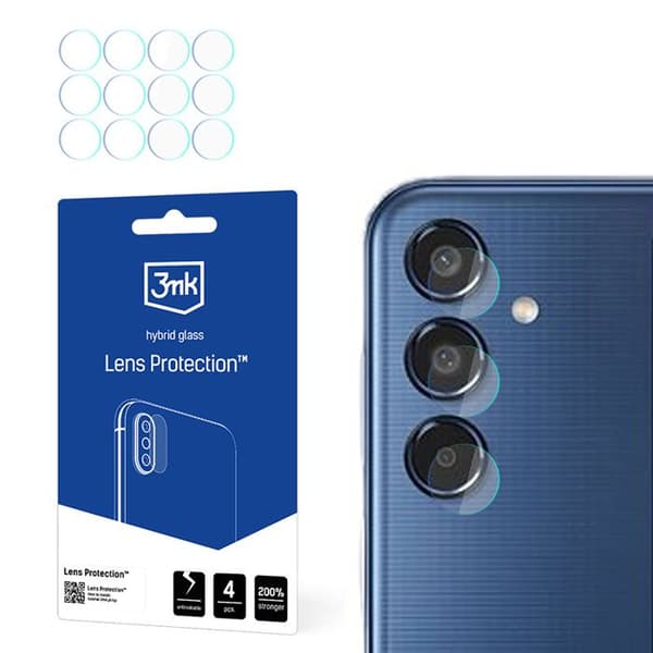 Skydd för objektiv 3mk - Kameraglas för Samsung Galaxy M35 (4 set)