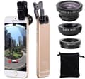 Miniatyrbild 1 av 4: Anjielo smart - L02 - 3 i 1 linssats för mobiltelefon, vidvinkelmakro Fisheye-lins (svart)