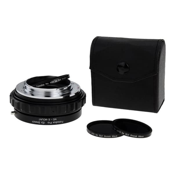 Fotodiox linsfästesadapter med helicoid makro/filter för Sony Alpha/NEX kamera svart/krom