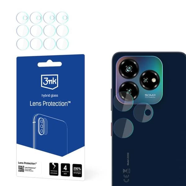 Designen av ZTE Blade V60: 3MK objektivskydd
