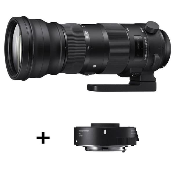 Sigma DG 5.0-6.3/150-600 OS N/AF HSM Contemporary Lens + TC-1401 för Nikon Svart