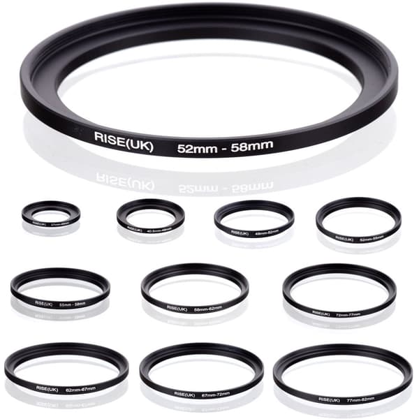 Step-up ringar 37-82 mm. Välj storlek i listan! 55 - 58 mm step-up ring