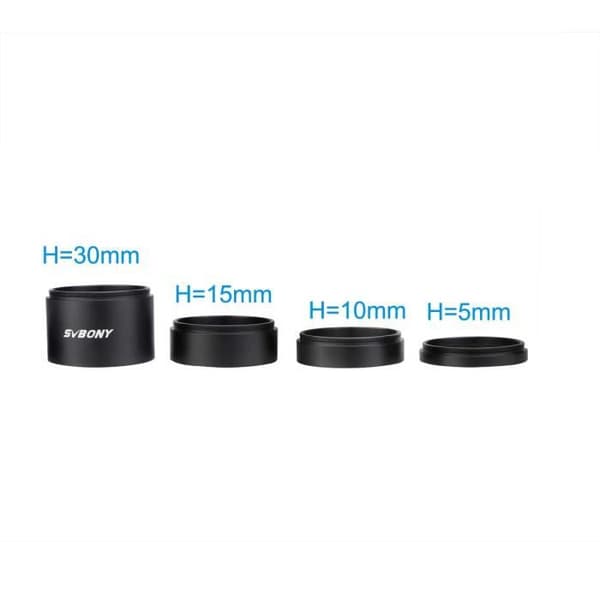 Svbony SV119 2" förlängningsrörsats 5mm 10mm 20mm 30mm M48x0.75 för fokalförlängning vid astrofotografering